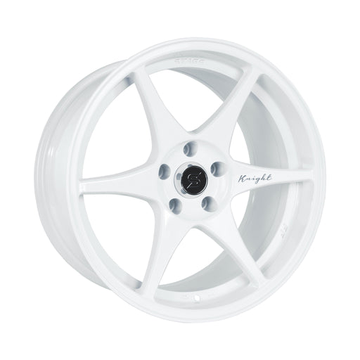 Stage Wheels Knight 18x9.5 +35mm 5x114.3 CB: 73.1 Color: White - Lunaticsco
