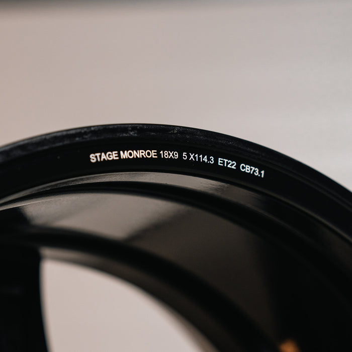 Stage Wheels Monroe 18x9 +22mm 5x114.3 CB: 73.1 Color: Black - Lunaticsco