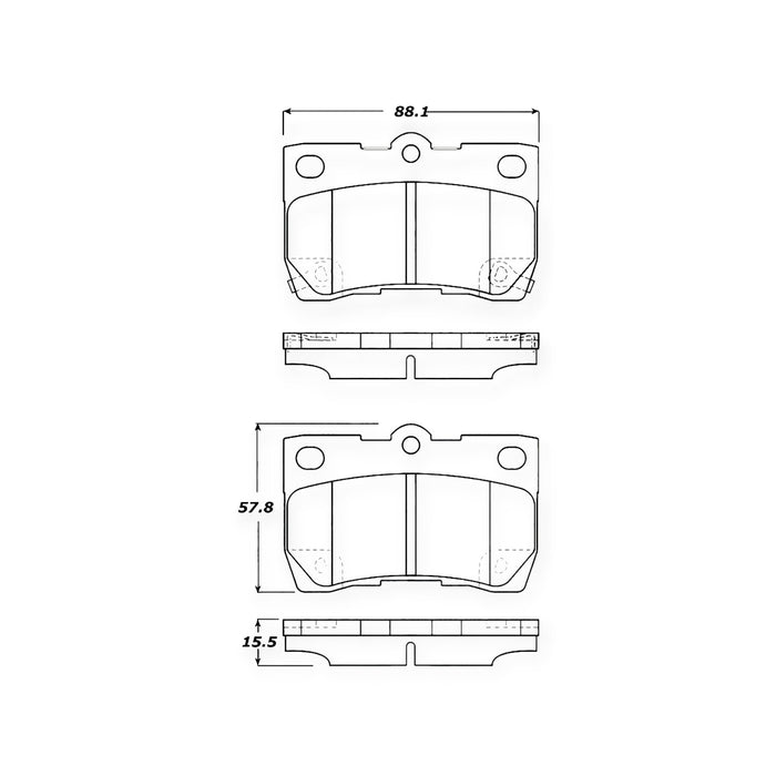 StopTech Sport Rear Brake Pads W/ Shims Hardware Lexus IS250 2006 - 2013 - Lunaticsco