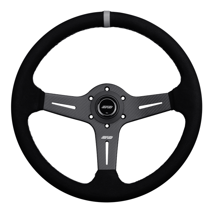 DND Performance Matte Carbon Fiber Steering Wheel Suede 350mm 60mm Deep