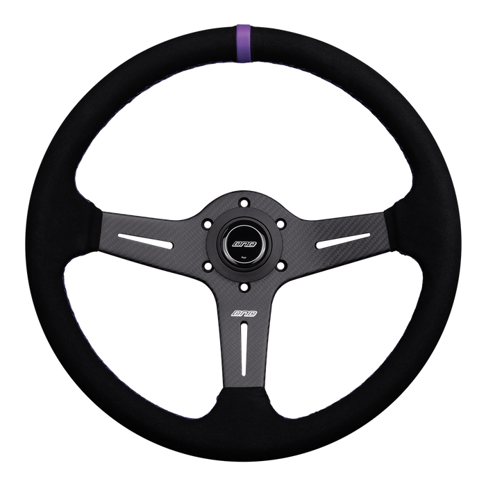 DND Performance Matte Carbon Fiber Steering Wheel Suede 350mm 60mm Deep