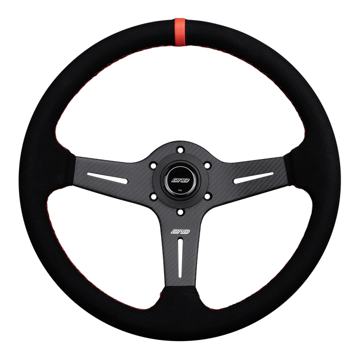 DND Performance Matte Carbon Fiber Steering Wheel Suede 350mm 60mm Deep