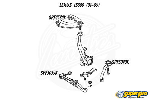 SuperPro Front Control Arm Lower - Inner Bushing Kit (SPF3039K) Lexus IS300 - Lunaticsco