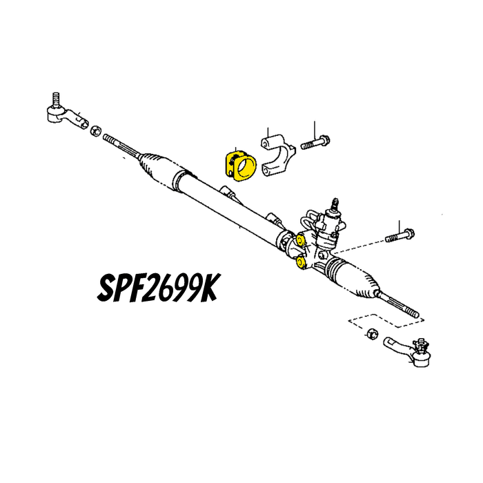 SuperPro Front Steering Rack & Pinion Mount Bushing Kit (SPF2699K) Lexus IS300 - Lunaticsco