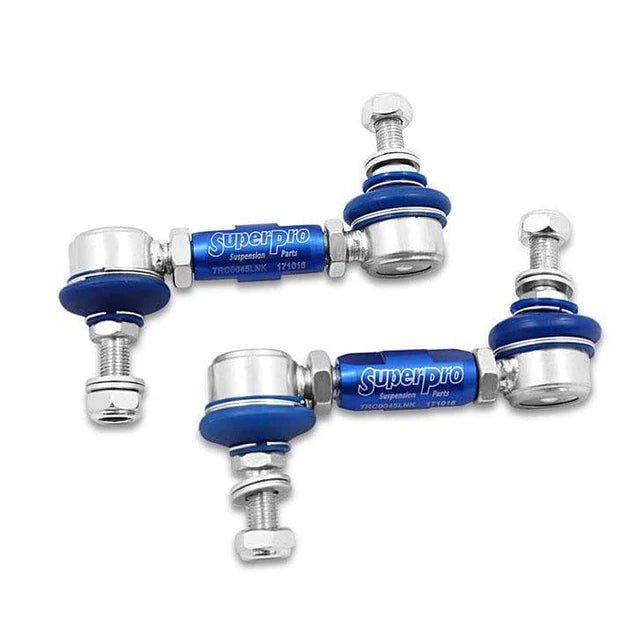 SuperPro Rear Sway Bar Link Kit HD Adjustable (100mm - 120mm L, 10mm Studs) (TRC1045) - Lunaticsco
