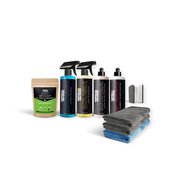 WASH&WHIPS Interior Car Detailing Kit - $95 Value - LunaticsCo