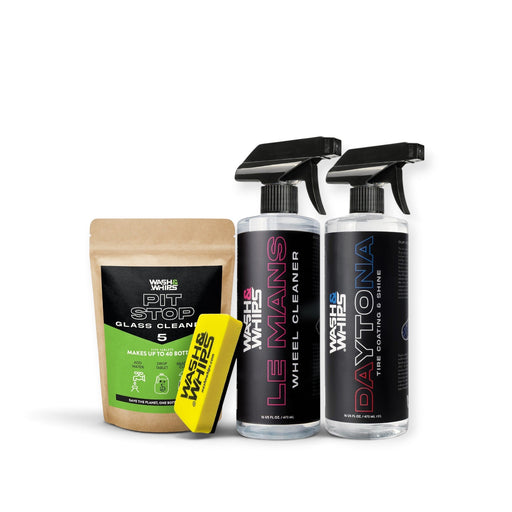 WASH&WHIPS Wheel & Tire Wash & Shine Kit - $48 Value - LunaticsCo