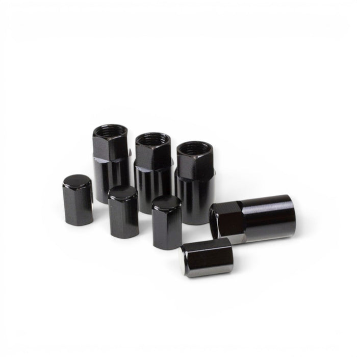 Wheel Mate Aluminum TPMS Valve Stem Cover - Black Anodize - Lunaticsco