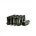 Wheel Mate Monster Open End Lug Nut Set of 20 - Black 1/2in - Lunaticsco