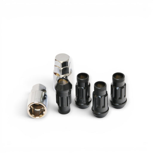 Wheel Mate Monster Open End Lug Nut Set of 4 - Black 1/2in - Lunaticsco