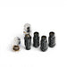 Wheel Mate Monster Open End Lug Nut Set of 4 - Black 1/2in - Lunaticsco