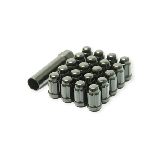Wheel Mate Muteki Closed End Lug Nuts - Black Chrome 12x1.25 (QTY 20) - Lunaticsco