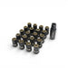 Wheel Mate Muteki HR38 Open End Lug Nuts 12x1.25 Titanium Chrome / Yellow Ring - Lunaticsco