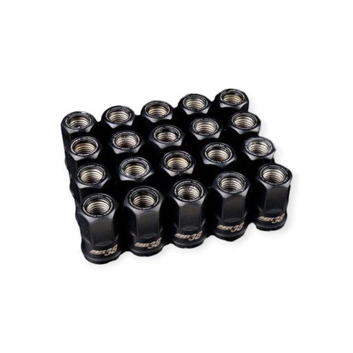 Wheel Mate Muteki HR38 Open End Lug Nuts 12x1.50 Black / Black Ring - Lunaticsco