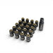 Wheel Mate Muteki HR38 Open End Lug Nuts 12x1.50 Titanium Chrome / Yellow Ring - Lunaticsco
