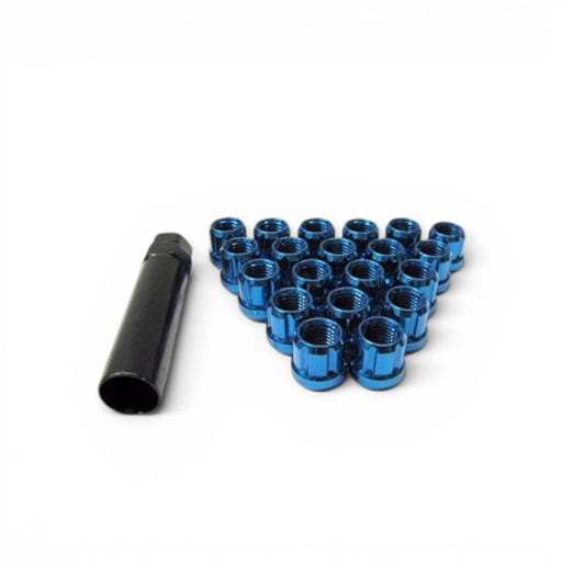 Wheel Mate Muteki Open End Lug Nuts - Blue 12x1.50 - Lunaticsco