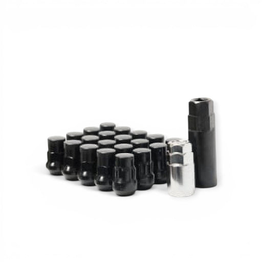 Wheel Mate Muteki SR35 Close End Lug Nuts w/ Lock Set - Black 12x1.50 35mm - Lunaticsco