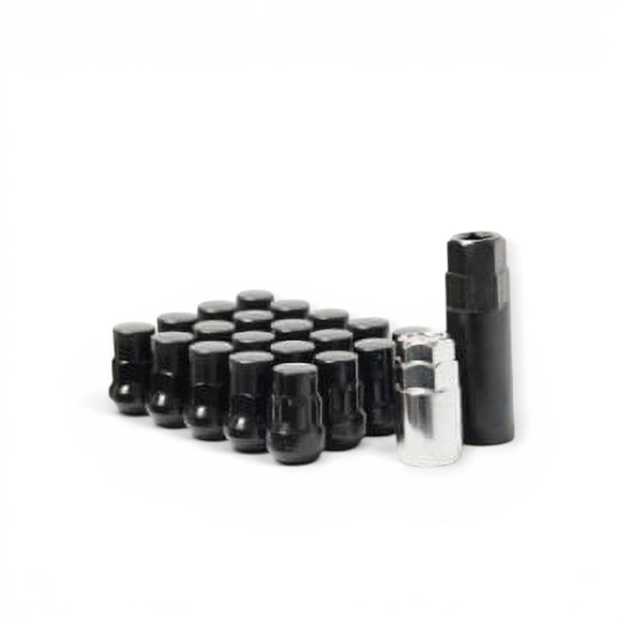 Wheel Mate Muteki SR35 Close End Lug Nuts w/ Lock Set - Black 12x1.50 35mm - Lunaticsco