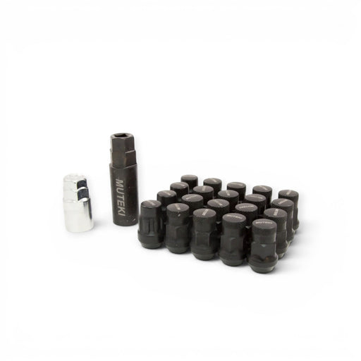 Wheel Mate Muteki SR35 Close End Lug Nuts w/ Lock Set - Black 12x1.50 35mm - Lunaticsco