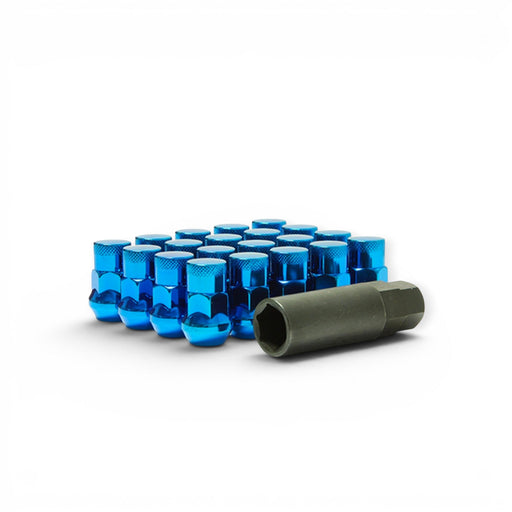 Wheel Mate Muteki SR35 Close End Lug Nuts w/ Lock Set - Blue 12x1.25 35mm - Lunaticsco