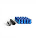 Wheel Mate Muteki SR35 Close End Lug Nuts w/ Lock Set - Blue 12x1.50 35mm - Lunaticsco