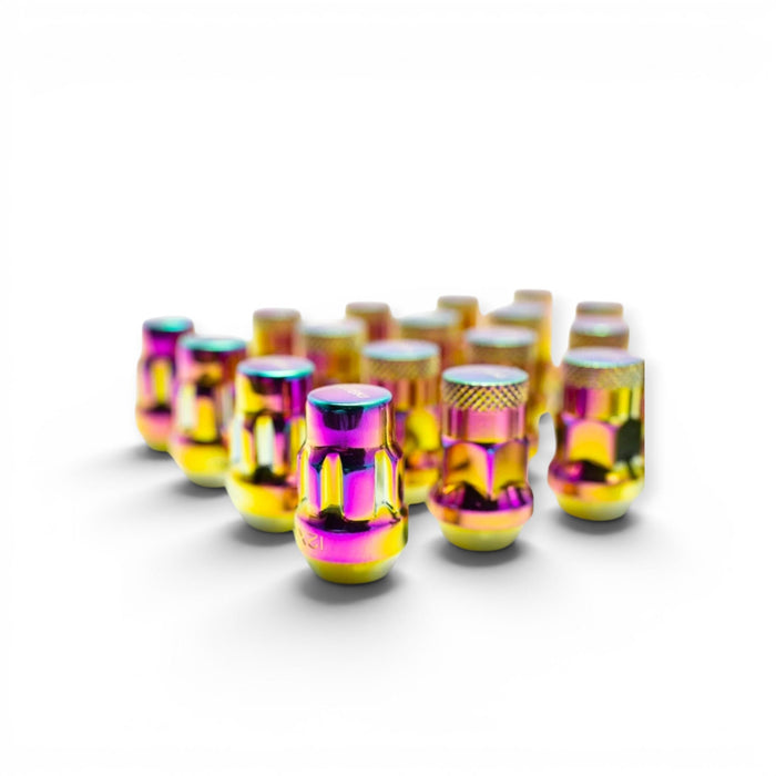 Wheel Mate Muteki SR35 Close End Lug Nuts w/ Lock Set - Neon 12x1.25 35mm - Lunaticsco