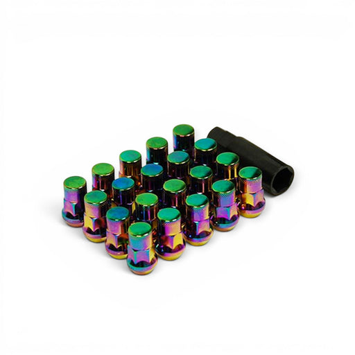Wheel Mate Muteki SR35 Close End Lug Nuts w/ Lock Set - Neon 12x1.50 35mm - Lunaticsco