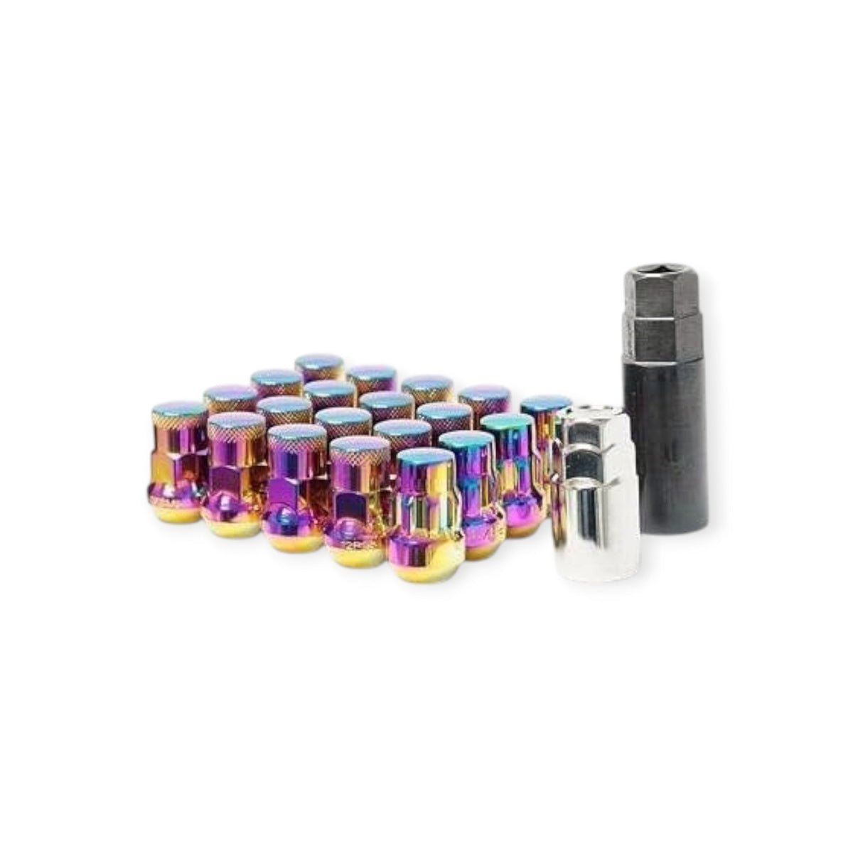 Wheel Mate Muteki SR35 Close End Lug Nuts w/ Lock Set - Blue 12x1.25 35mm