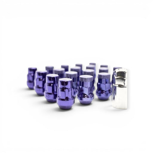 Wheel Mate Muteki SR35 Close End Lug Nuts w/ Lock Set - Purple 12x1.25 35mm - Lunaticsco