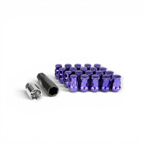 Wheel Mate Muteki SR35 Close End Lug Nuts w/ Lock Set - Purple 12x1.50 35mm - Lunaticsco