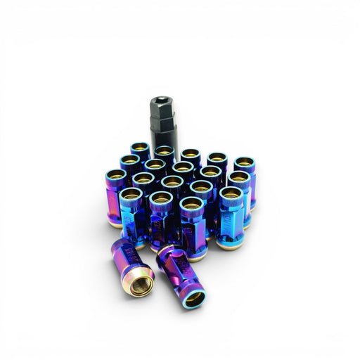 Wheel Mate Muteki SR45R Lug Nut Kit 12x1.5 - Burned Blue - Lunaticsco