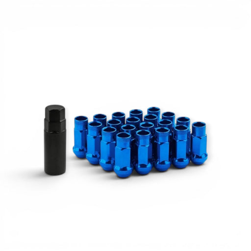 Wheel Mate Muteki SR48 Open End Locking Lug Nut Set of 4 - Blue 12x1.50 48mm - Lunaticsco