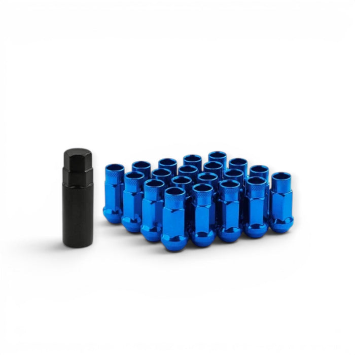 Wheel Mate Muteki SR48 Open End Locking Lug Nut Set of 4 - Blue 12x1.50 48mm - Lunaticsco