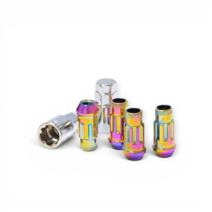 Wheel Mate Muteki SR48 Open End Locking Lug Nut Set of 4 - Neon 12x1.50 48mm - Lunaticsco