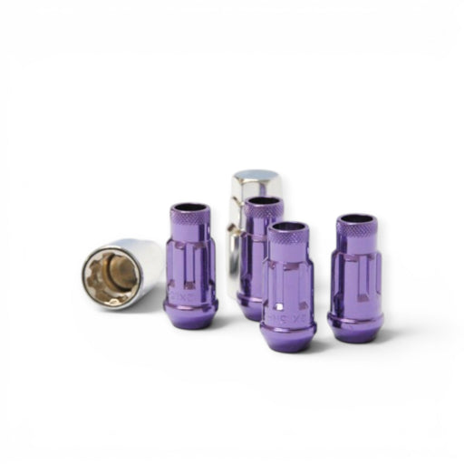 Wheel Mate Muteki SR48 Open End Locking Lug Nut Set of 4 - Purple 12x1.25 48mm - Lunaticsco