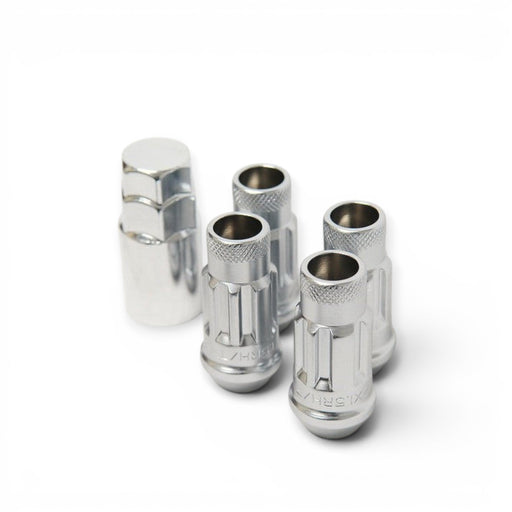 Wheel Mate Muteki SR48 Open End Locking Lug Nut Set of 4 - Silver 12x1.25 48mm - Lunaticsco