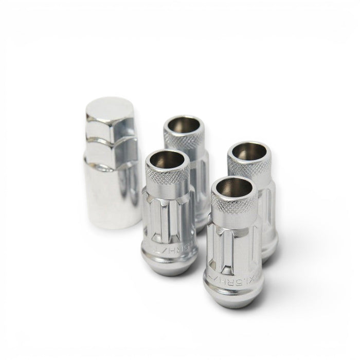 Wheel Mate Muteki SR48 Open End Locking Lug Nut Set of 4 - Silver 12x1.25 48mm - Lunaticsco
