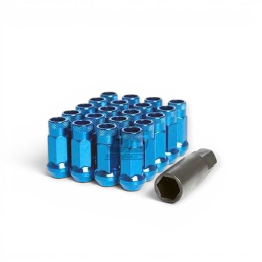 Wheel Mate Muteki SR48 Open End Lug Nuts - Blue 12x1.25 48mm - Lunaticsco