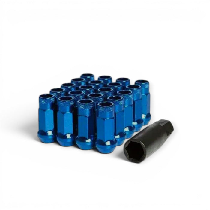 Wheel Mate Muteki SR48 Open End Lug Nuts - Blue 12x1.50 48mm - Lunaticsco