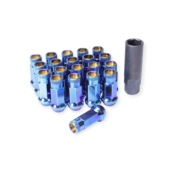 Wheel Mate Muteki SR48 Open End Lug Nuts - Blue 12x1.50 48mm - Lunaticsco