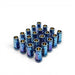 Wheel Mate Muteki SR48 Open End Lug Nuts - Burning Blue Neon 12x1.25 48mm - Lunaticsco