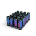 Wheel Mate Muteki SR48 Open End Lug Nuts - Burning Blue Neon 12x1.25 48mm - Lunaticsco