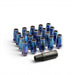 Wheel Mate Muteki SR48 Open End Lug Nuts - Burning Blue Neon 12x1.25 48mm - Lunaticsco