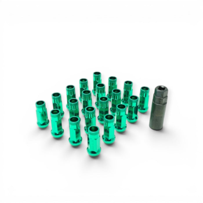 Wheel Mate Muteki SR48 Open End Lug Nuts - Green 12x1.25 48mm - Lunaticsco