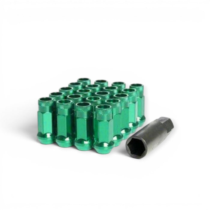 Wheel Mate Muteki SR48 Open End Lug Nuts - Green 12x1.25 48mm - Lunaticsco