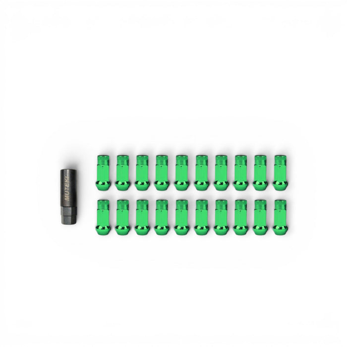 Wheel Mate Muteki SR48 Open End Lug Nuts - Green 12x1.50 48mm - Lunaticsco