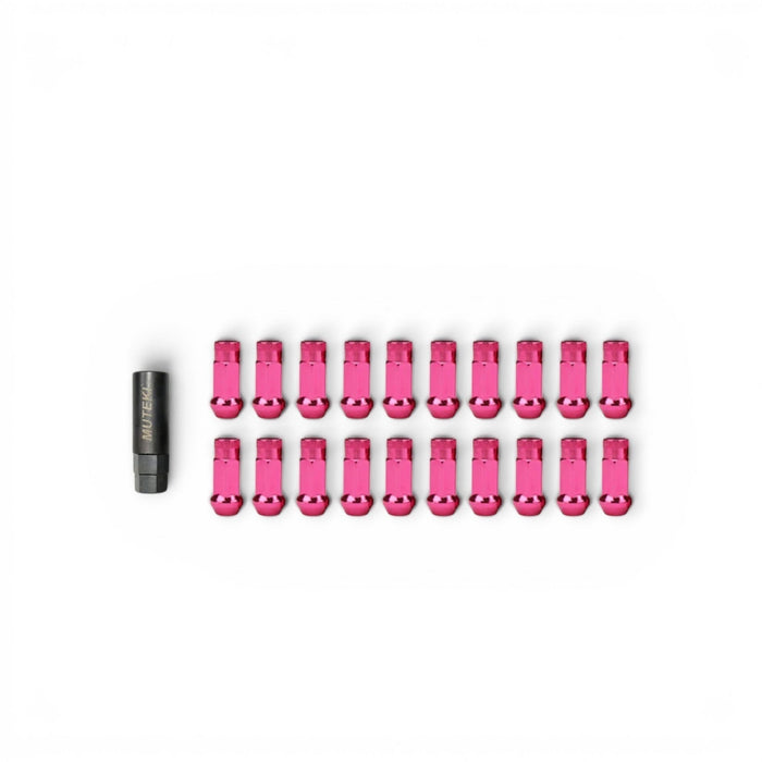 Wheel Mate Muteki SR48 Open End Lug Nuts - Pink 12x1.50 48mm - Lunaticsco
