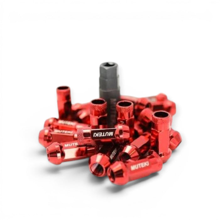 Wheel Mate Muteki SR48 Open End Lug Nuts - Red 12x1.25 48mm - Lunaticsco
