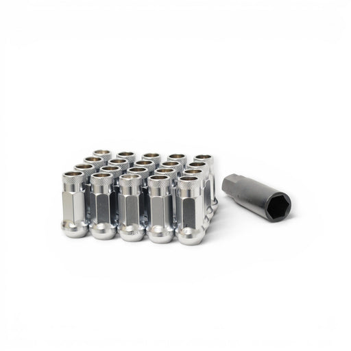 Wheel Mate Muteki SR48 Open End Lug Nuts - Satin Silver 12x1.25 48mm - Lunaticsco