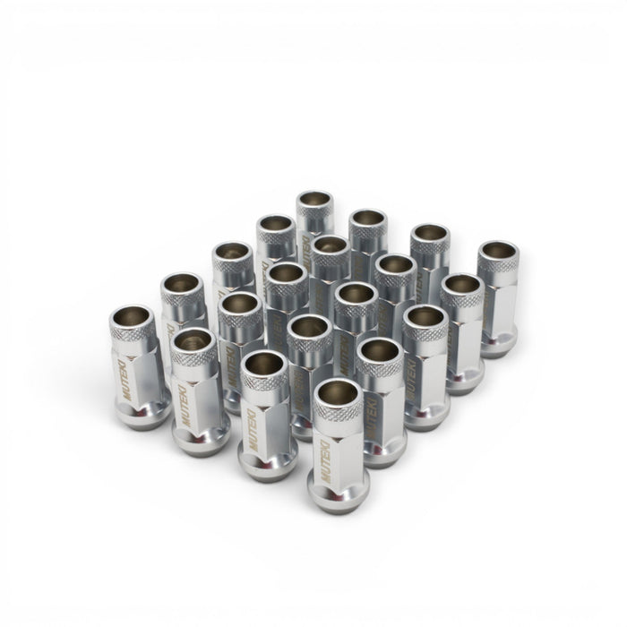 Wheel Mate Muteki SR48 Open End Lug Nuts - Satin Silver 12x1.25 48mm - Lunaticsco